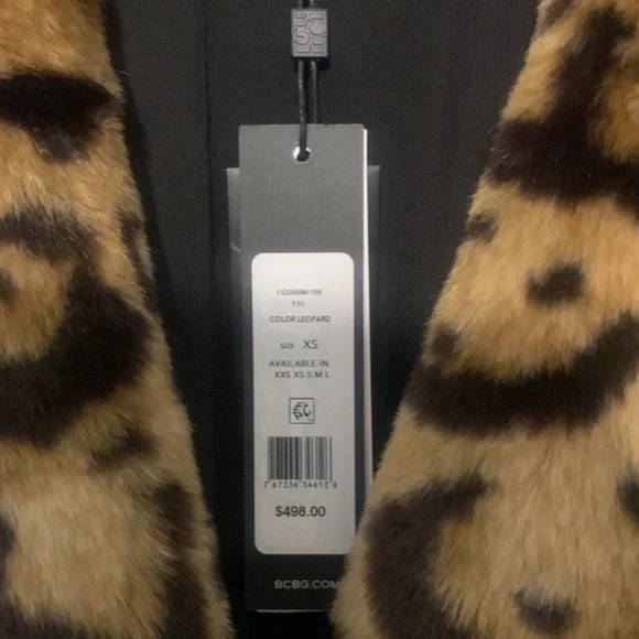 NWT Belted Leopard Faux Fur Full Length Coat! - Picture 11 of 12